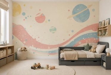 Pastelowy-kontrast-planetarnych-motywow-dla-dzieci-fototapety-fixar