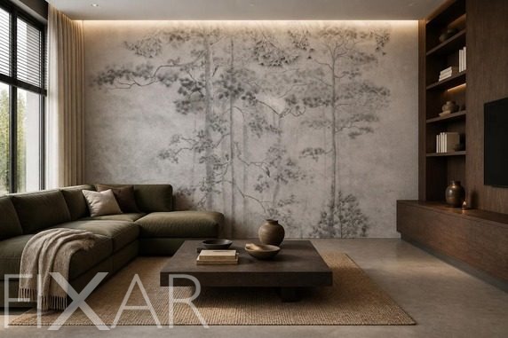 Rozproszone-swiatlo-i-lesny-motyw-sosnowy-do-salonu-fototapety-fixar